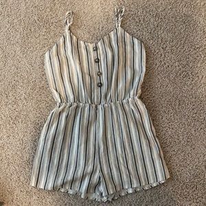 Heart Hips striped romper
